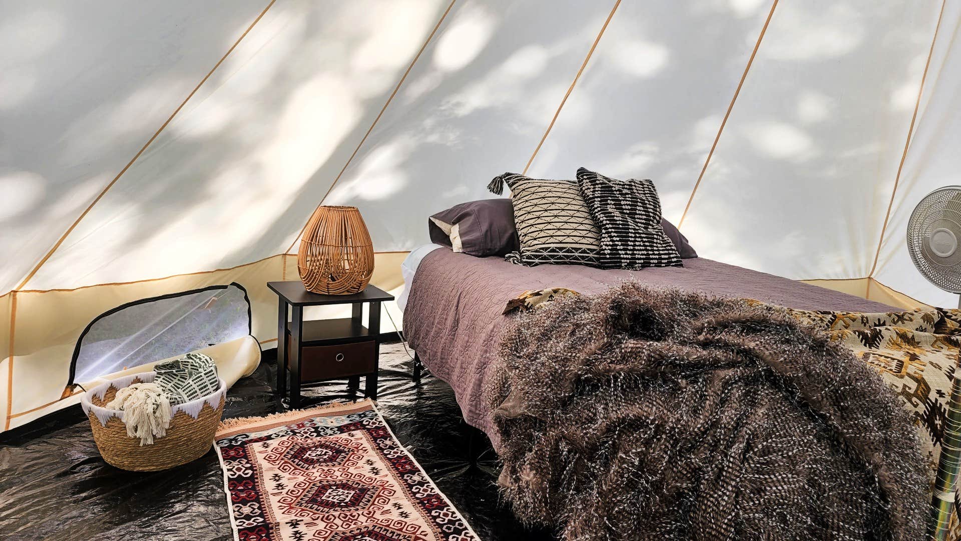 Em C.'s photo of glamping accommodations at The Sycamore Glampground near Stringtown, OK