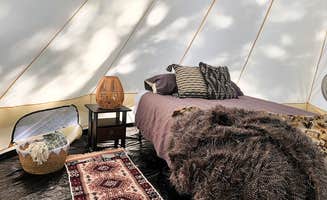 Em C.'s photo of glamping accommodations at The Sycamore Glampground in Oklahoma