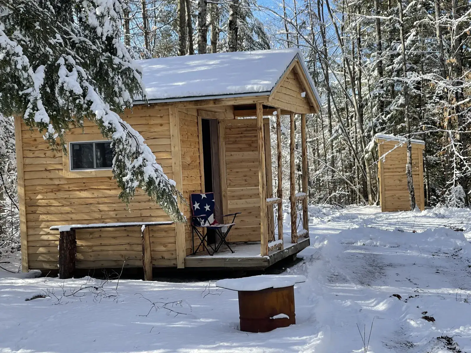 Camping near Maidstone State Park — Maidstone State Forest: Hendersons Farm Rustic Cabins, Groveton, New Hampshire