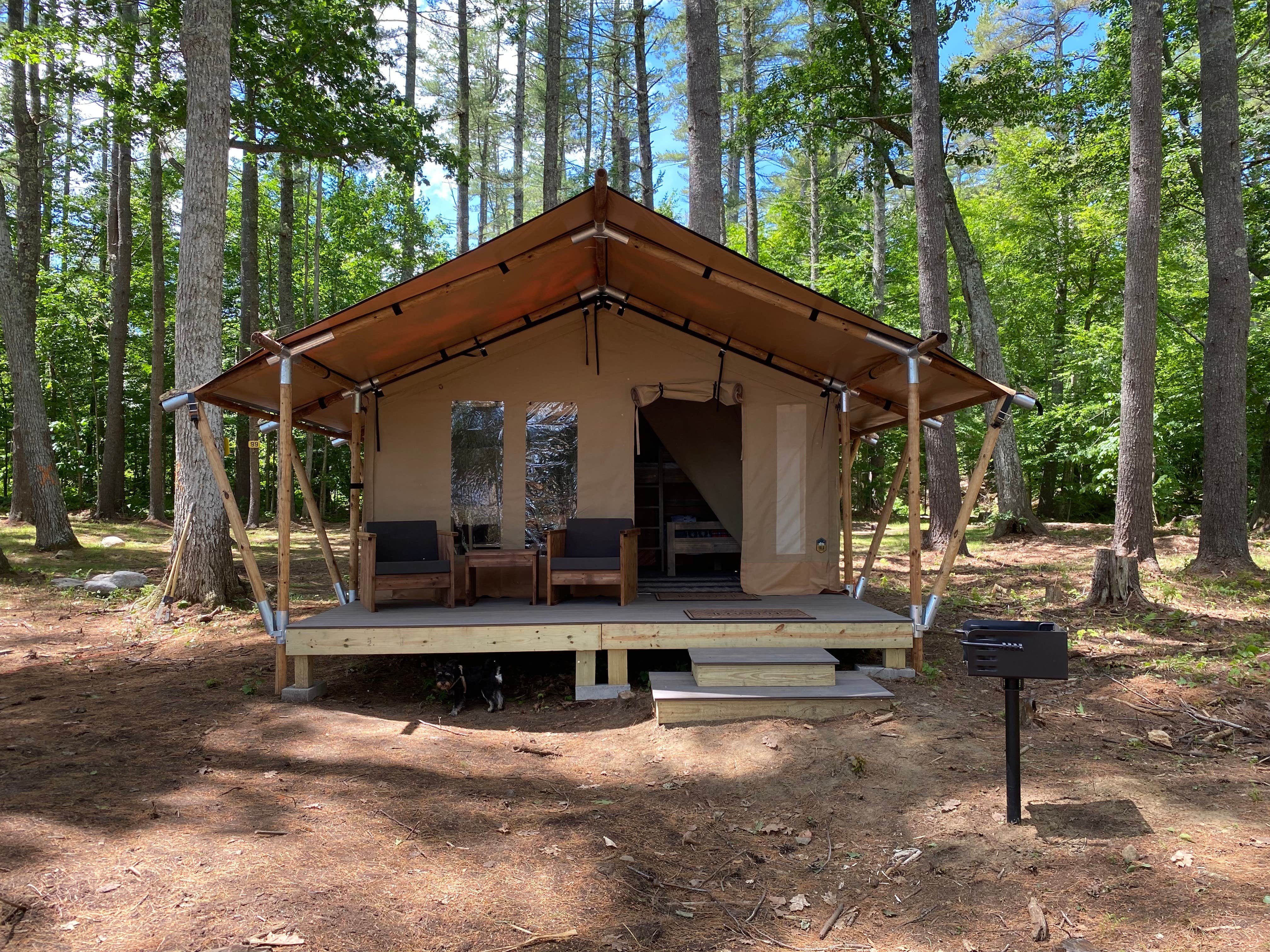 Gabriela N.'s photo of glamping accommodations at Sennebec Lake Campground near Alna, ME