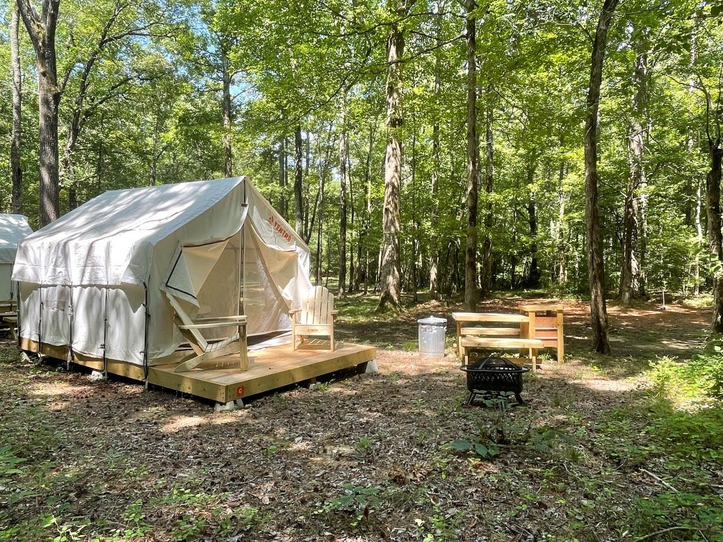 Camper submitted image from Tentrr State Park Site - Mississippi Wall Doxey State Park - Woodland C - Single Camp - 2