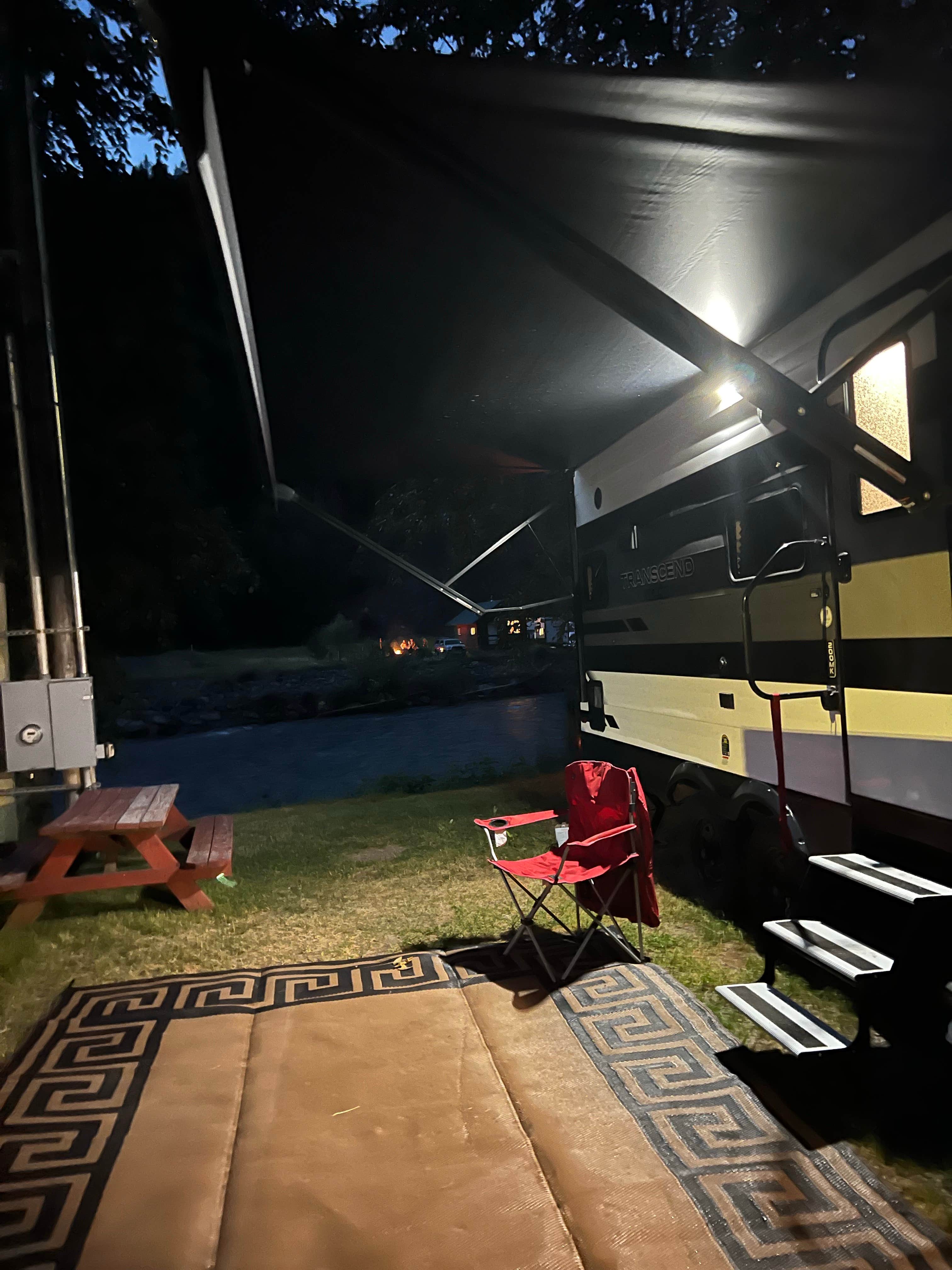 Jamie's photo of rv camping at Cabins by the Joe near Saltese, MT