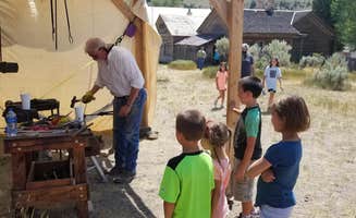 Megan B.'s photo of glamping accommodations at Vigilante Campground — Bannack State Park near Beaverhead-Deerlodge National Forest