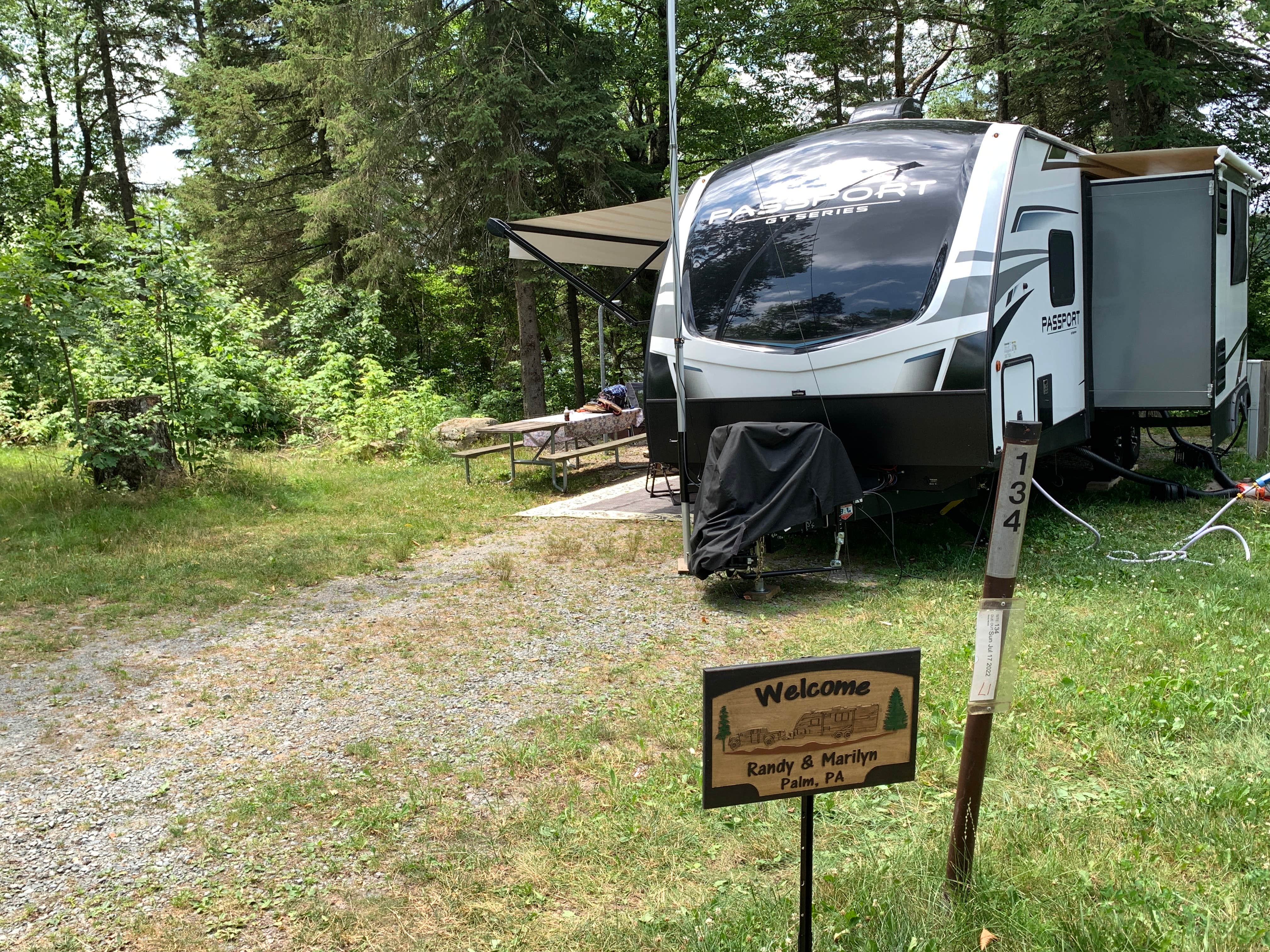 Laure D.'s photo of rv camping at Pickerel Point Campground — Promised Land State Park near Milanville, PA