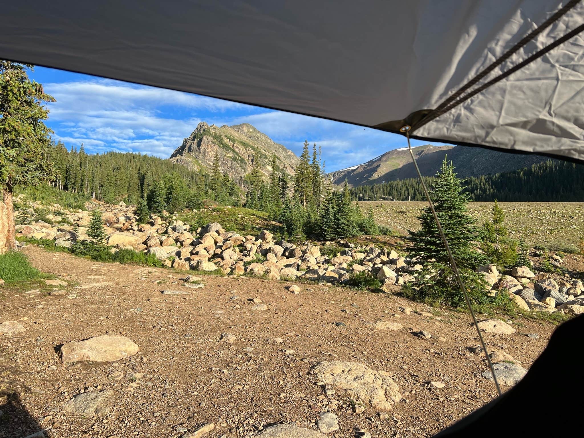 nicole V.'s photo of tent camping at Fall River Reservoir Dispersed Camping Trail near Dillon, CO