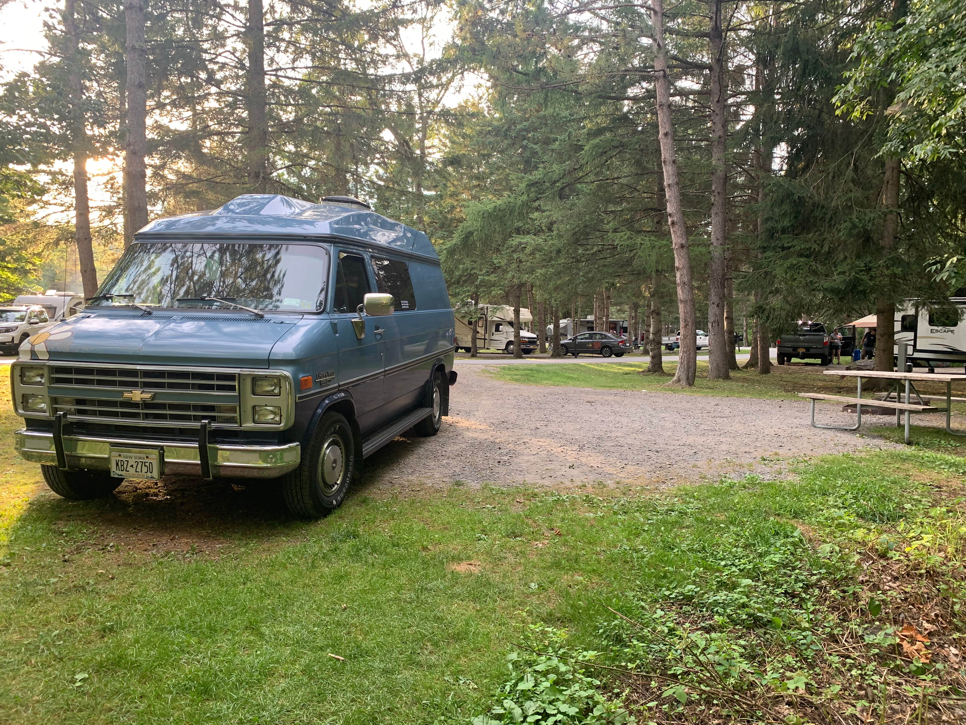 Teddy's photo of rv camping at Glimmerglass State Park Campground near Warnerville, NY