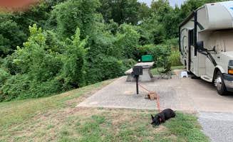 Inez W.'s photo of camping with pets at Gopher Valley - Twin Bridges — Grand Lake State Park near Webb City, MO
