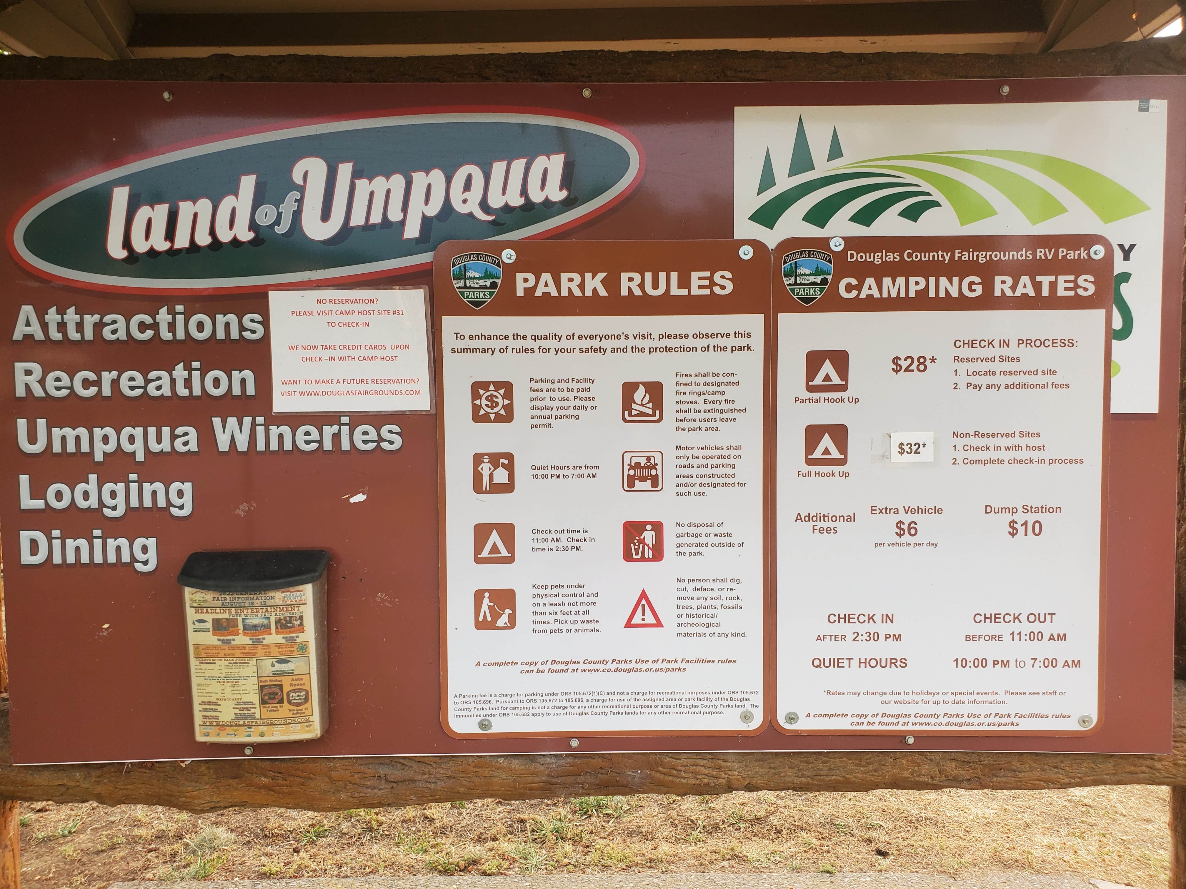 Camper-submitted photo at Douglas County Fairgrounds RV Park near Idleyld Park, OR