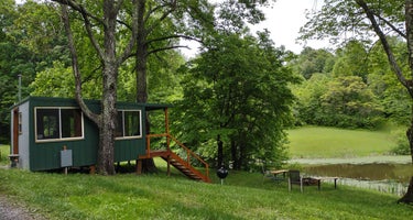 Ravens Retreat Hocking Hills Primitive Camp Sites & Glamping Tiny Home Cottage