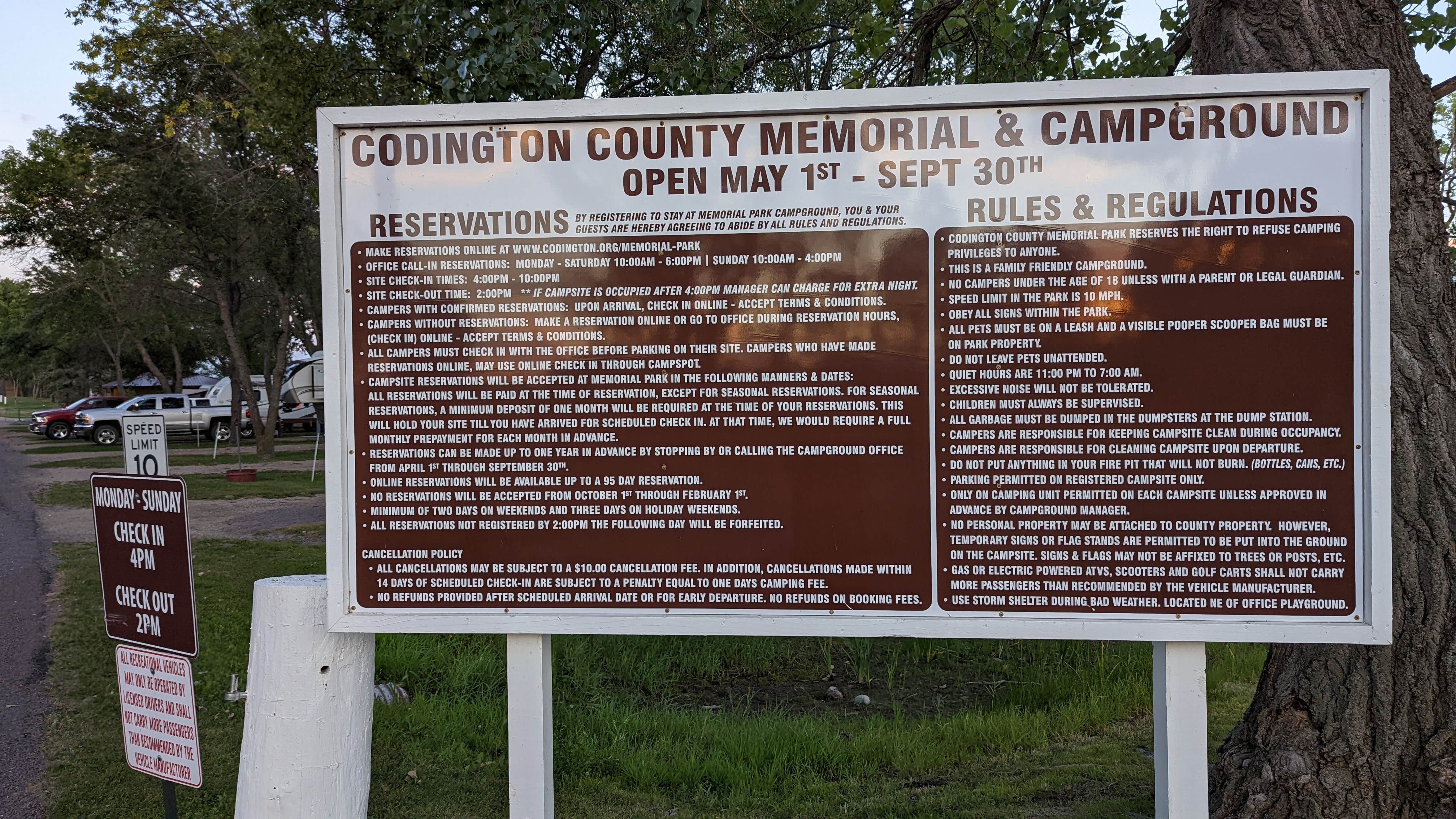 Camper-submitted photo at Memorial Park near Huron, SD