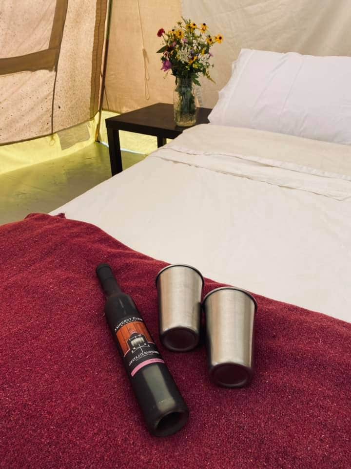 Camper-submitted photo at The Woodland's Edge Glampsite and Hot Tubs near Granby, MA