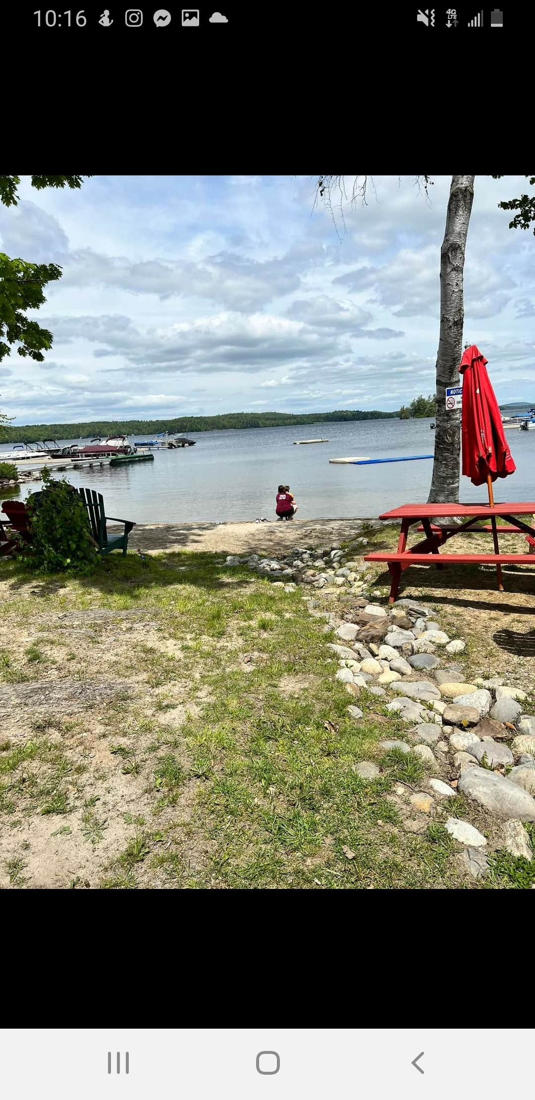 Camper-submitted photo at Birches Lakeside Campground near Sidney, ME