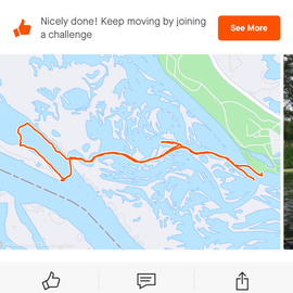 Strava screenshot for route to river.  And note AT&T coverage at campsite.  Pretty decent!!! 😎