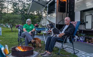 Horizon M.'s photo of camping with pets at Littleton / Franconia Notch KOA Holiday near West Newbury, VT