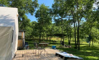 Lynn R.'s photo of tent camping at Bryes Bad Axe Glamping near Genoa, WI