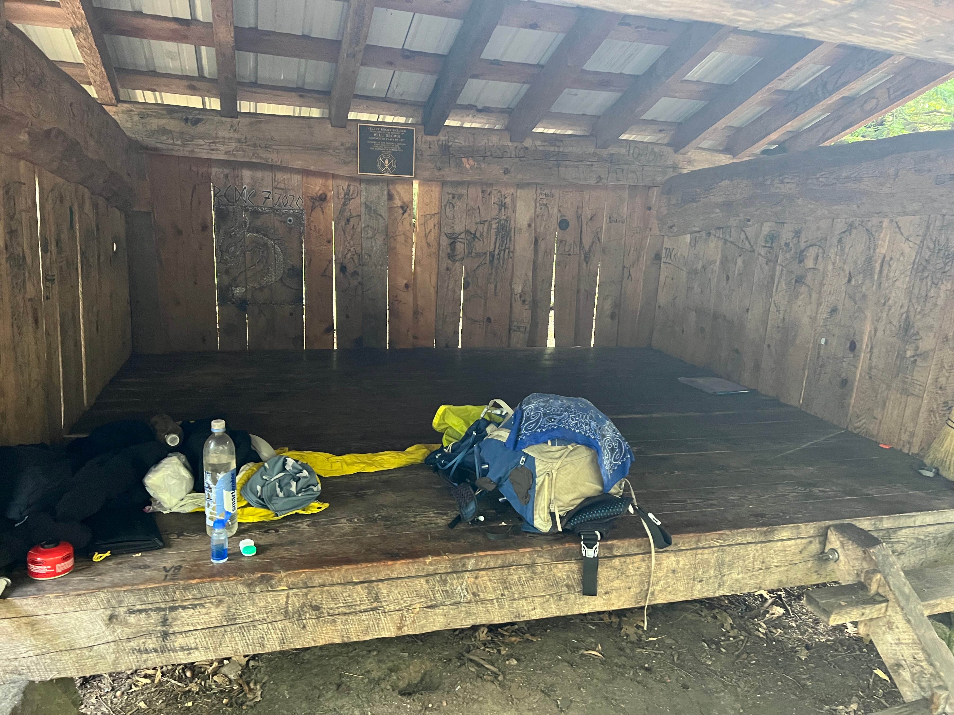 Justin P.'s photo of tent camping at Velvet Rocks Shelter Backcountry Campground on the AT — Appalachian National Scenic Trail near Belmont, NH