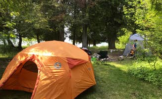 Jen C.'s photo of tent camping at Rock Island State Park Campground near Manistique, MI