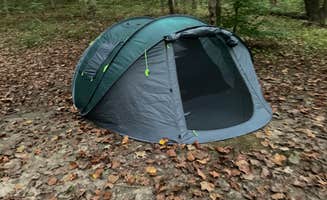 Rebekah's photo of a dispersed camping area at Jackson Falls near Kuttawa, KY