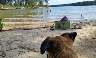 adam B.'s photo of camping with pets at Kimball Point Campground — Kerr Lake State Recreation Area near Louisburg, NC