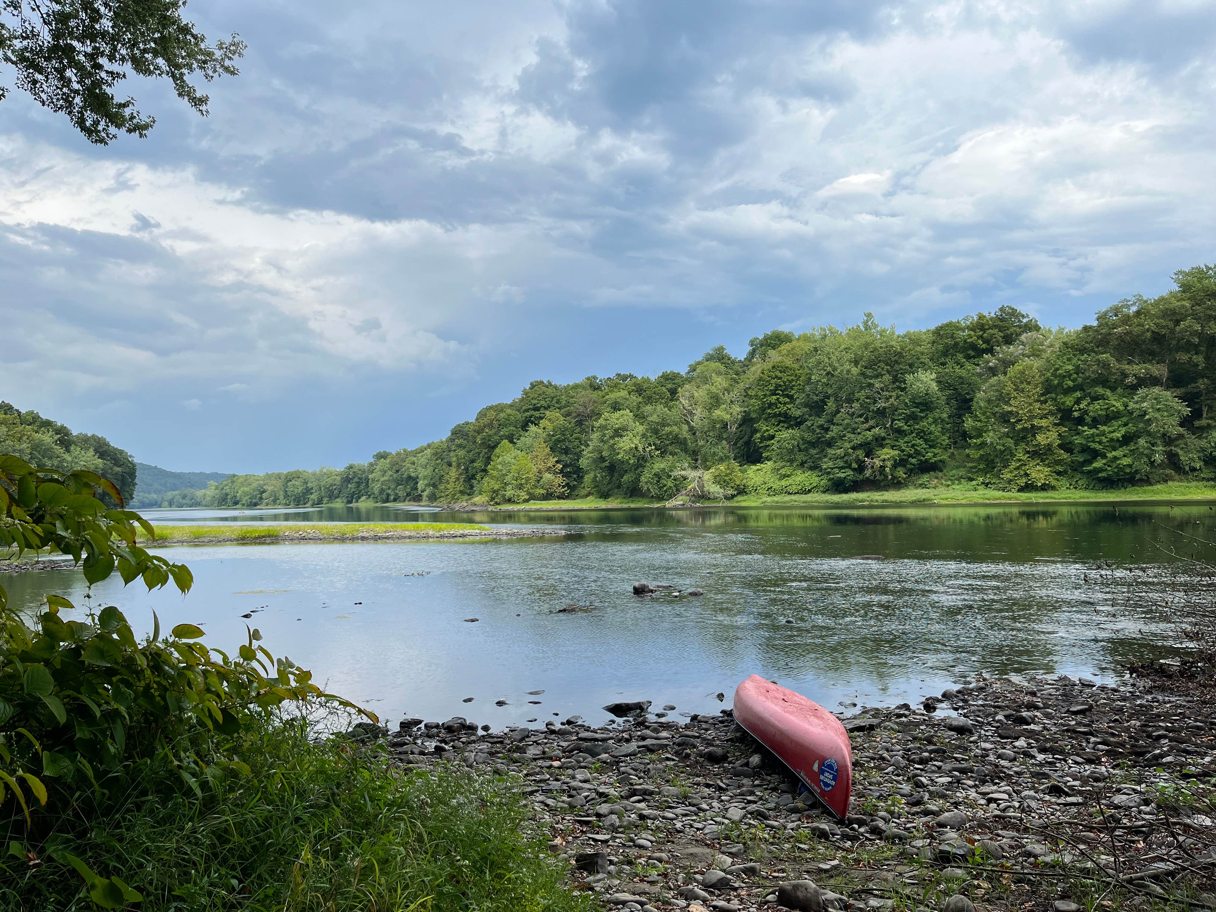 Camper submitted image from Bushkill Creek Boat In Campsite — Delaware Water Gap National Recreation Area - 1