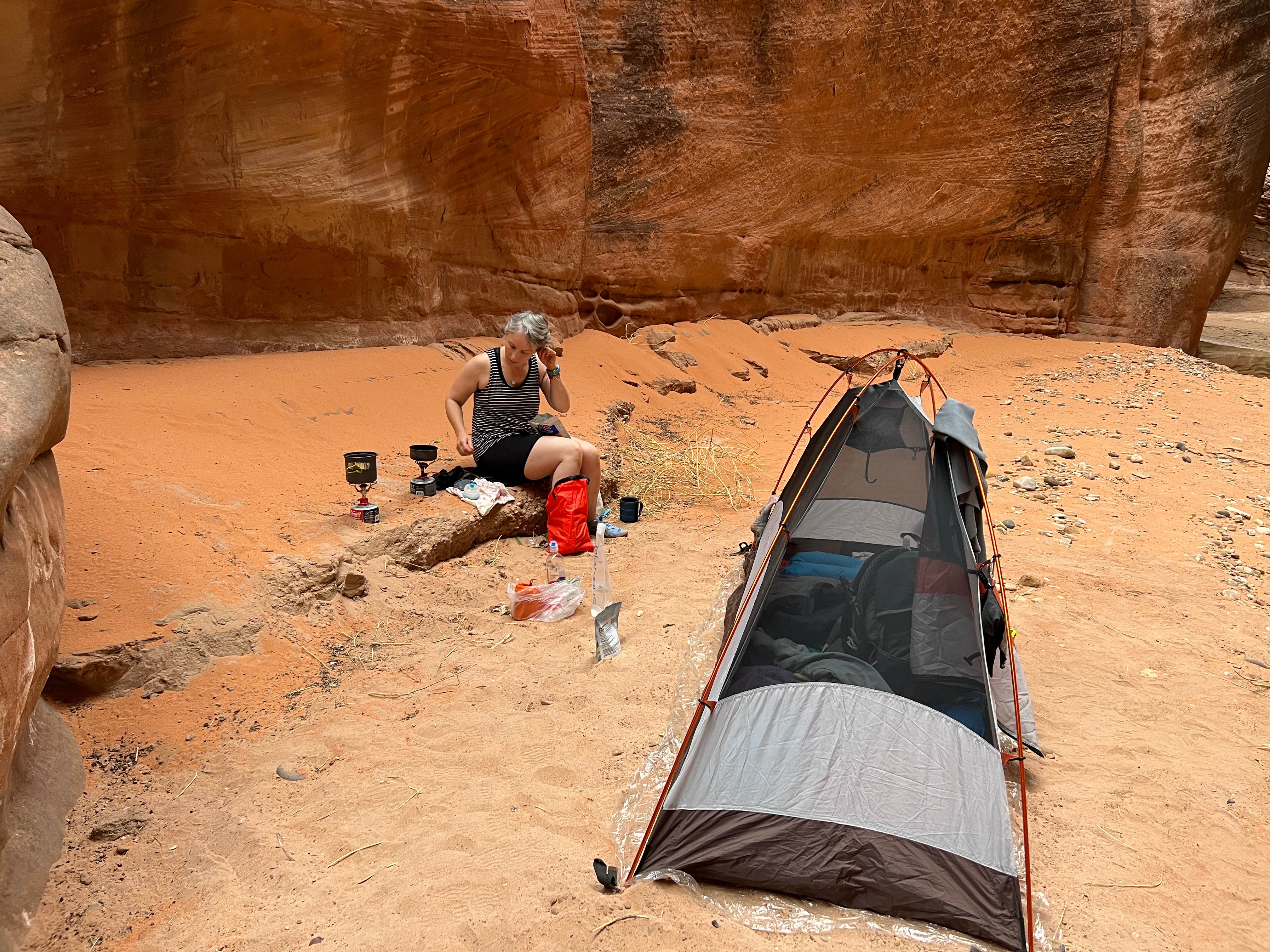 Kristin S.'s photo of tent camping at Paria Canyon Backcountry - Confluence Site near Page, AZ