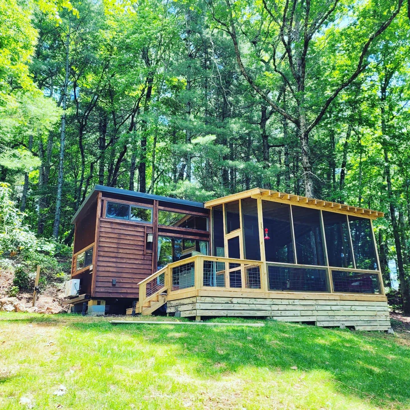 Camping near Magical Mountain Resorts, The Enchanted Forest: Red Bird Ridge Lake Front Tiny House, Hayesville, North Carolina
