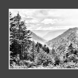 framed b&w of a photo we took at a suprize overlook area at the park