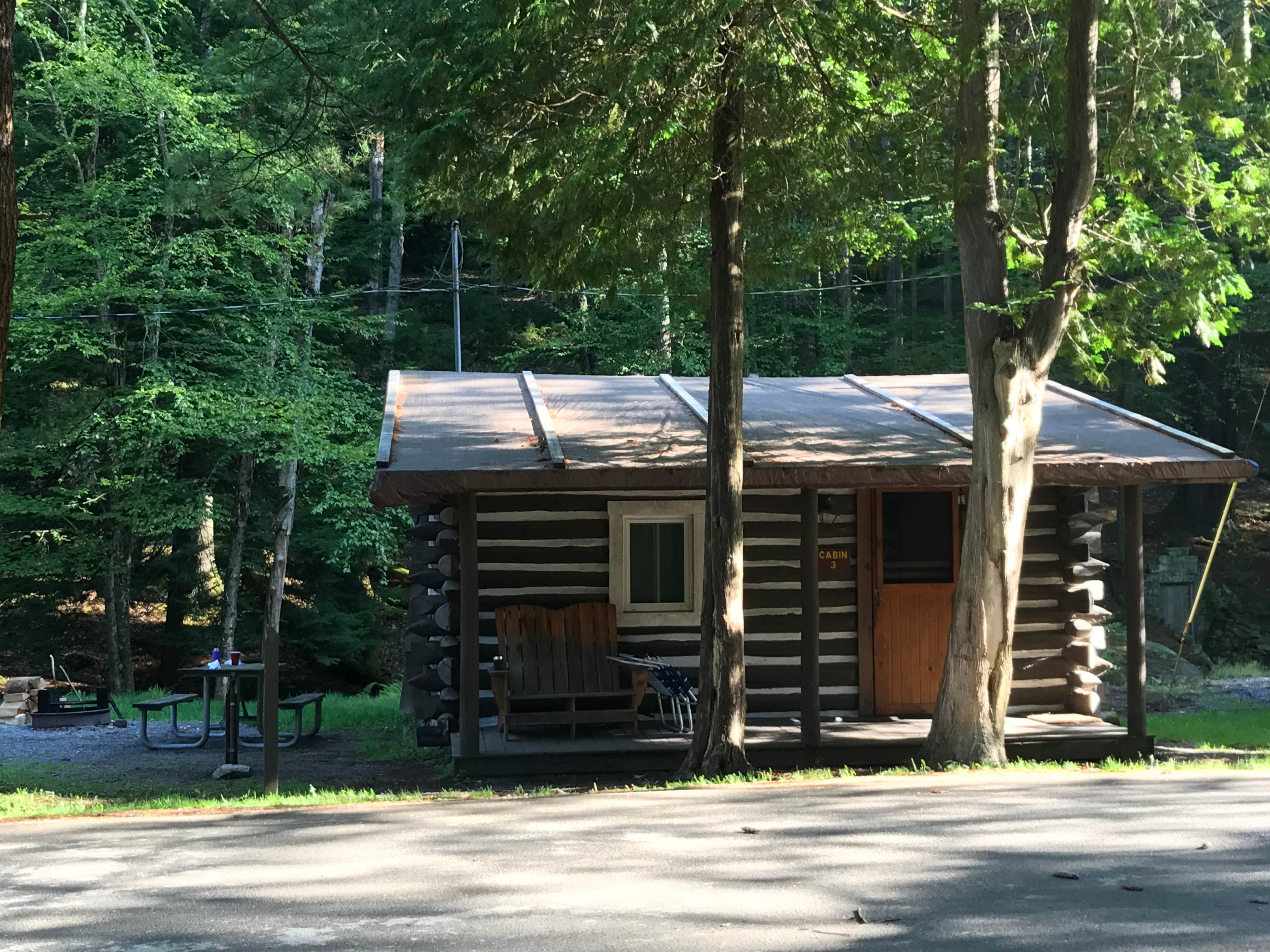 Denise P.'s photo of glamping accommodations at Clear Creek State Park Campground near Olanta, PA