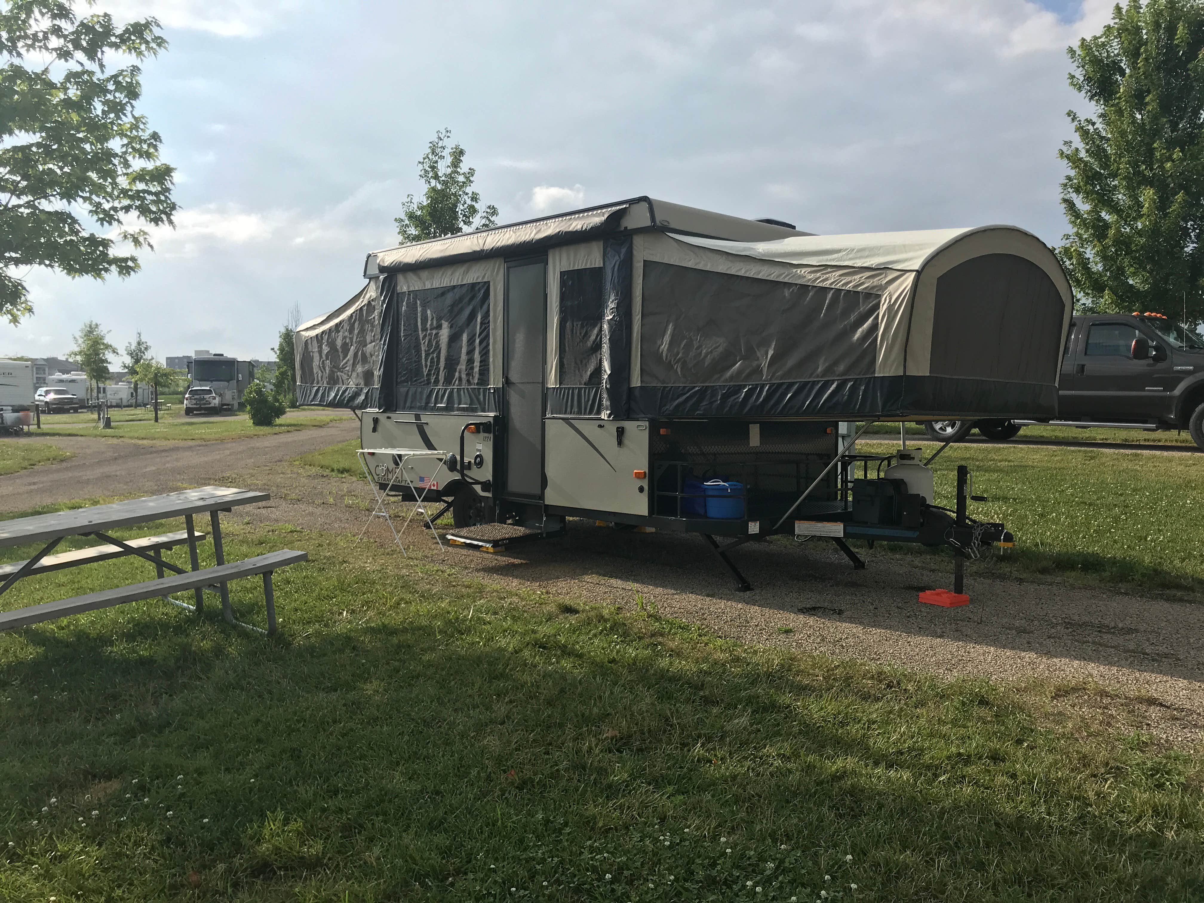 Amy T.'s photo of rv camping at Waterloo - Lost Island Waterpark KOA near Gladbrook, IA