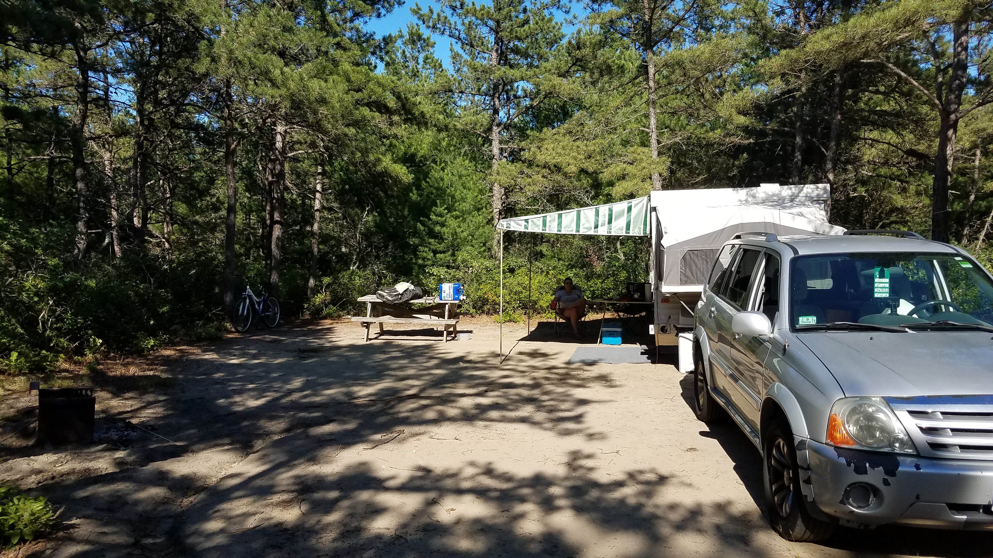 kyle C.'s photo of rv camping at Charge Pond Campground — Myles Standish State Forest near Carver, MA