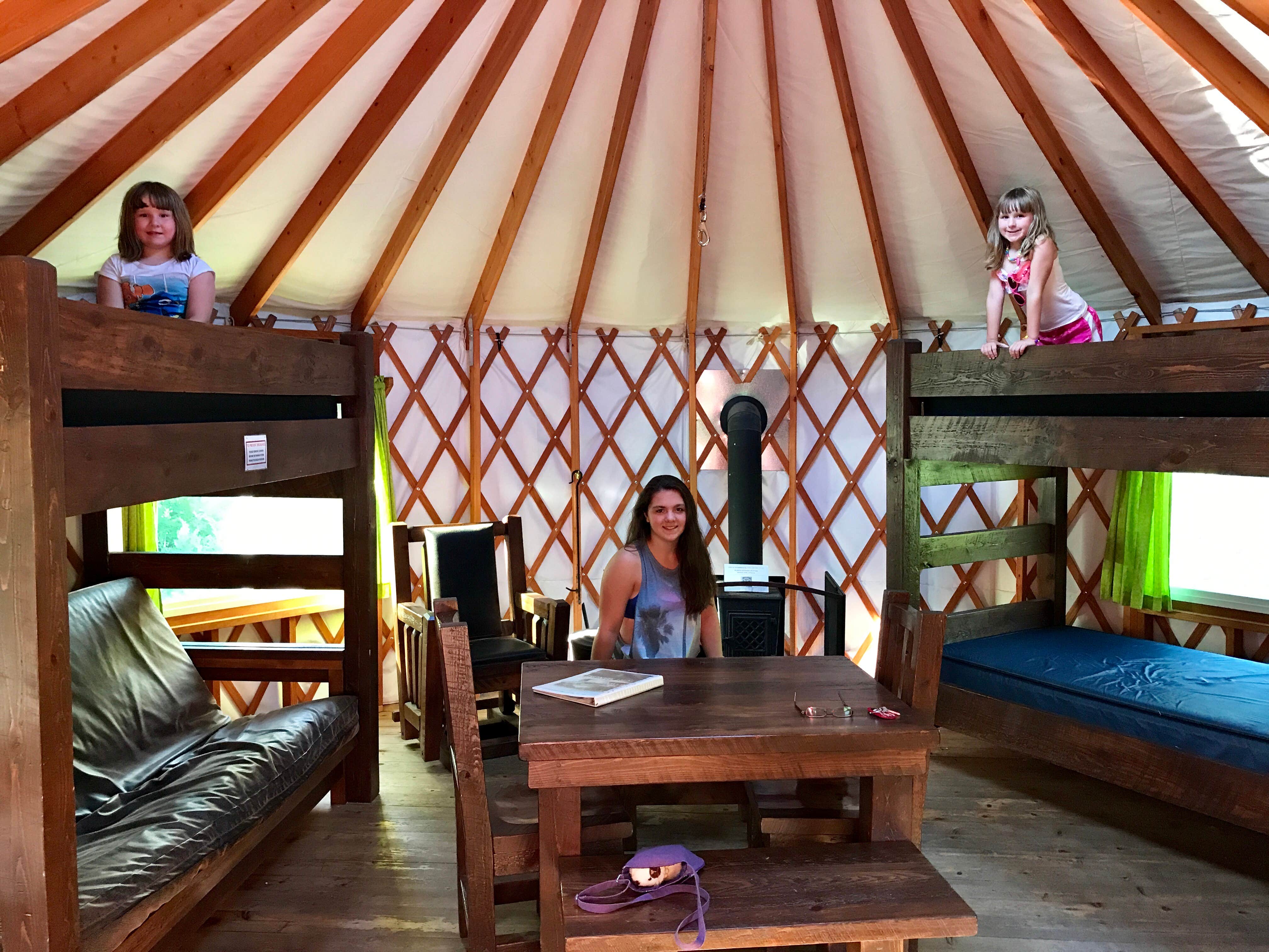 Steph A.'s photo of glamping accommodations at Glendalough State Park Campground in Minnesota