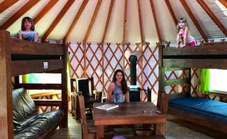 Steph A.'s photo of glamping accommodations at Glendalough State Park Campground near Osakis, MN