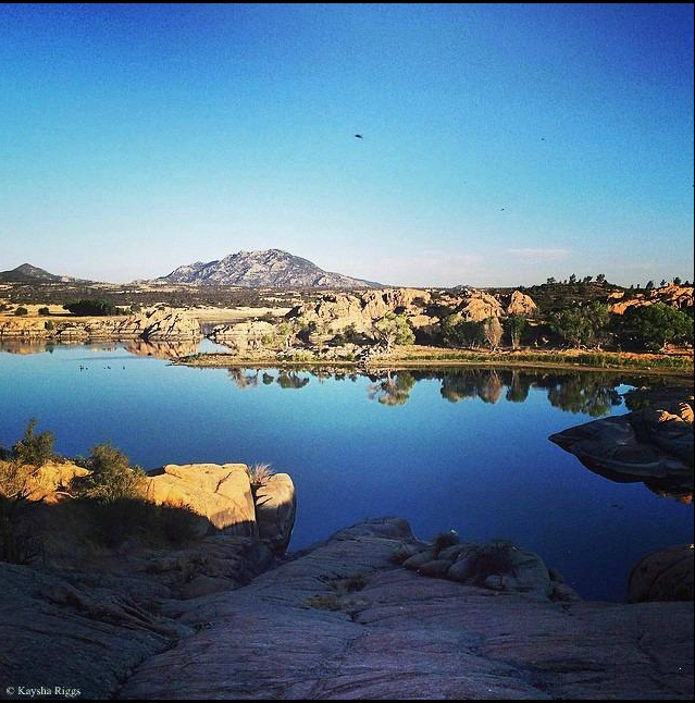 Morning hike over to the lake from our camp spot.