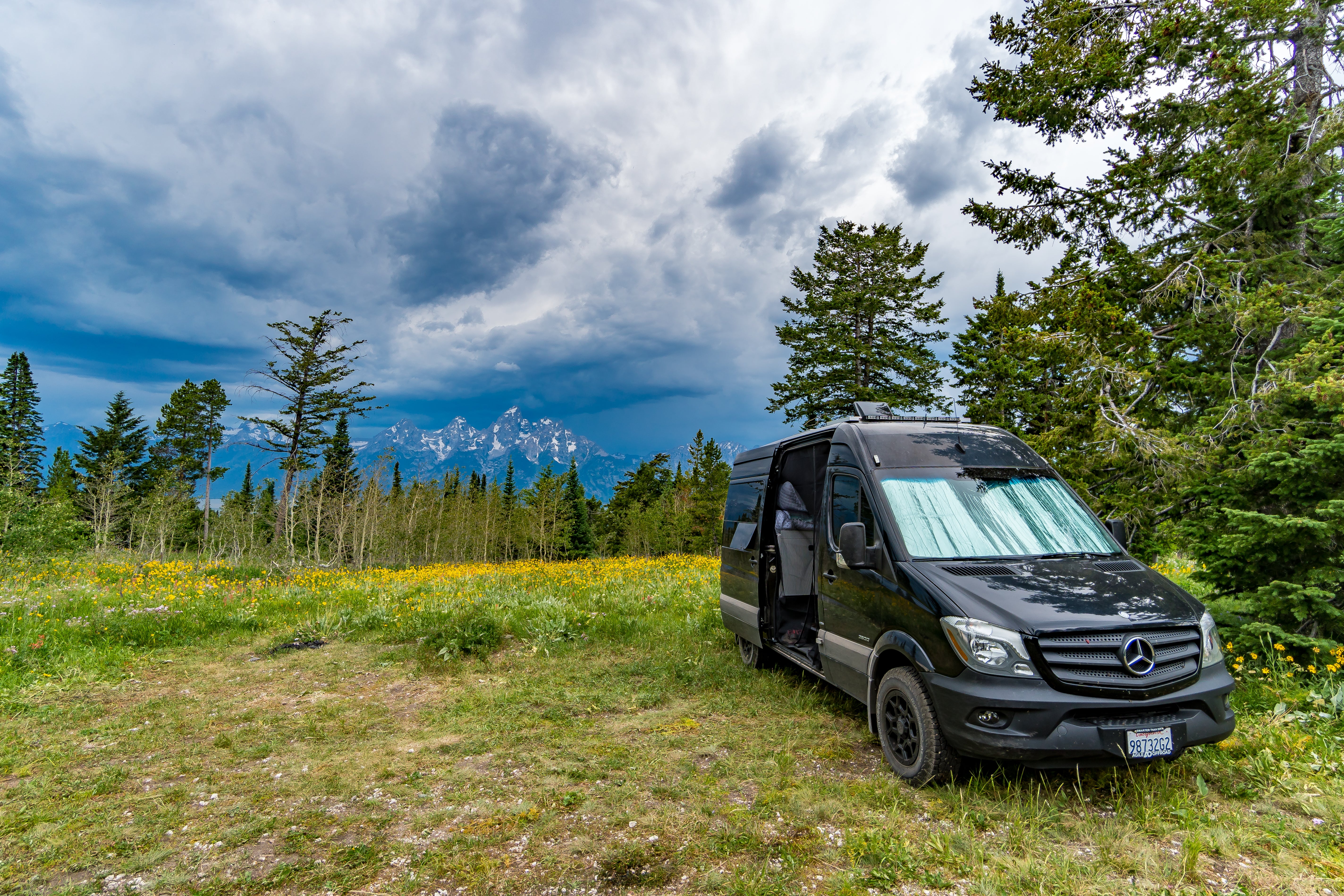 Storm coming in over the Tetons.