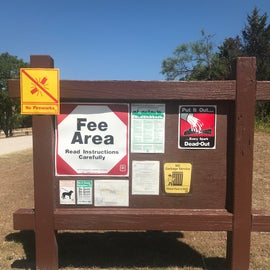 Additional kiosk warns of no fireworks, burn bans and other very important things you will need to know at the campground.