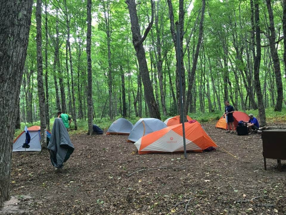 Heidi S.'s photo of tent camping at Pictured Rocks National Lakeshore Backcountry Sites — Pictured Rocks National Lakeshore near Gulliver, MI