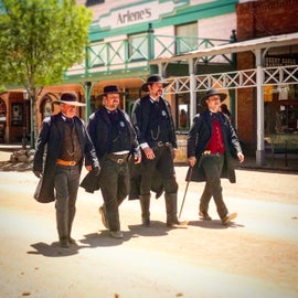 Before reenactments you will see these guys roaming the streets.   All around town however you will see people in period clothing including all the way out by our campsite.