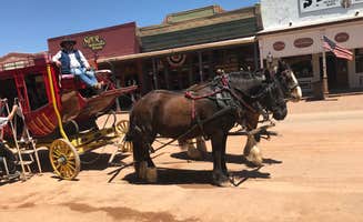 Crystal C.'s photo of camping with a horse at Tombstone RV & Campground near St. David, AZ