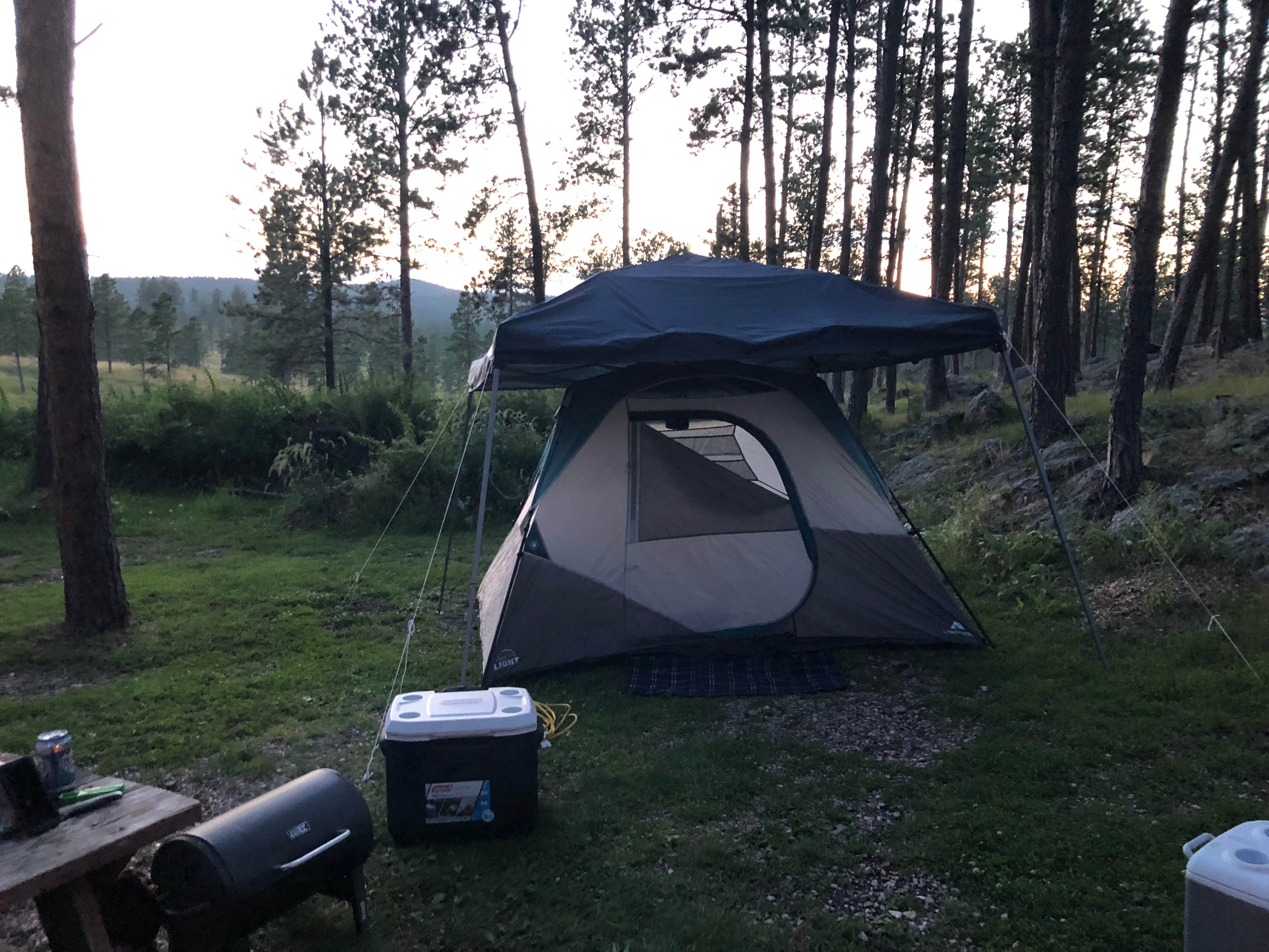 Julia H.'s photo of tent camping at Big Pine Campground near Deadwood, SD