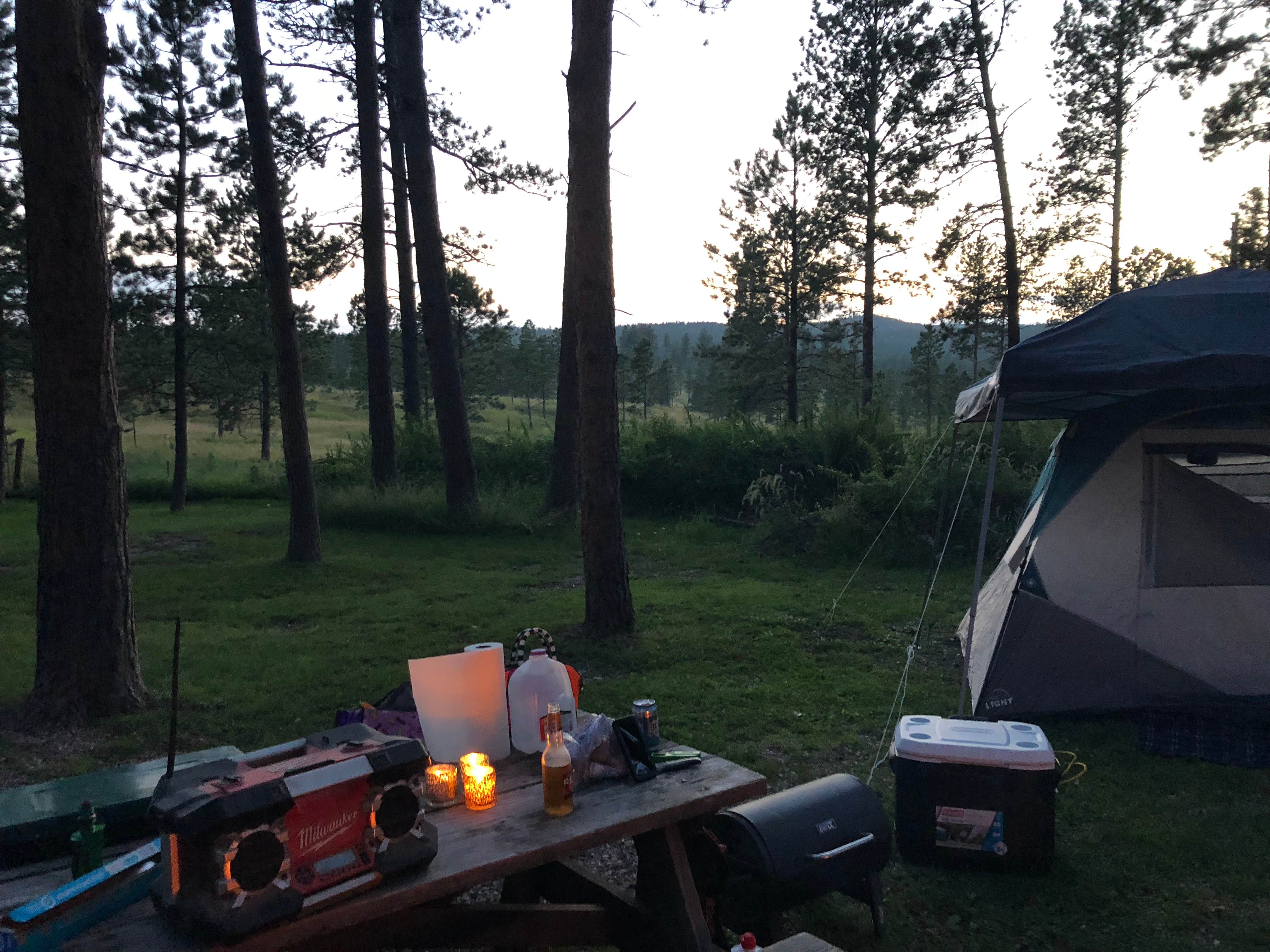 Julia H.'s photo of tent camping at Big Pine Campground near Blackhawk, SD