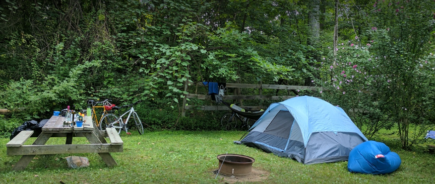 Cory D.'s photo of tent camping at Creek View Campground near Cornwall-on-Hudson, NY