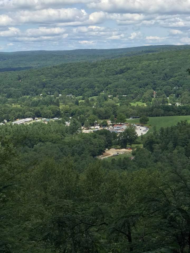 View of the campground from the top of the hike.