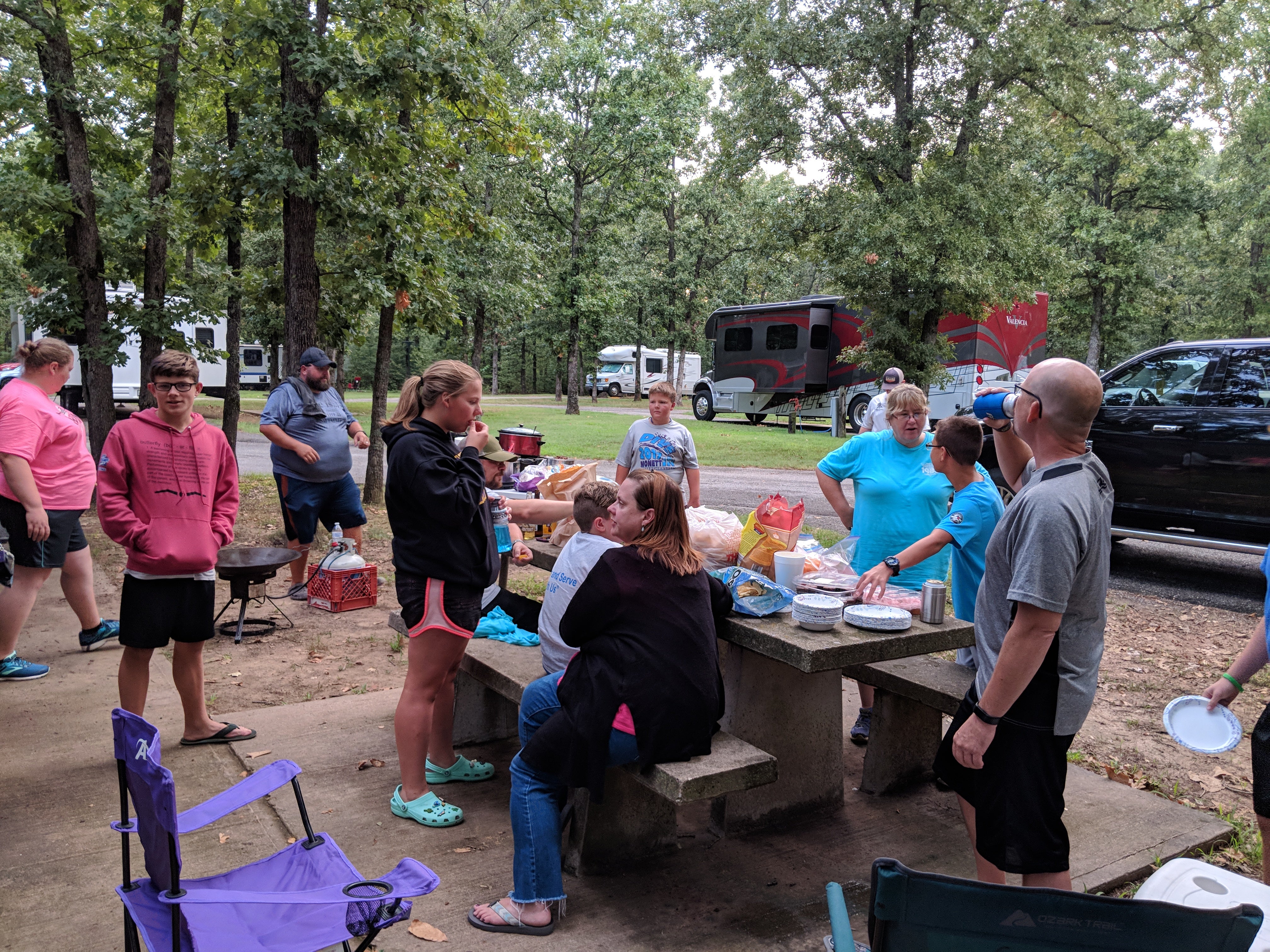 Camping with Swim Team families