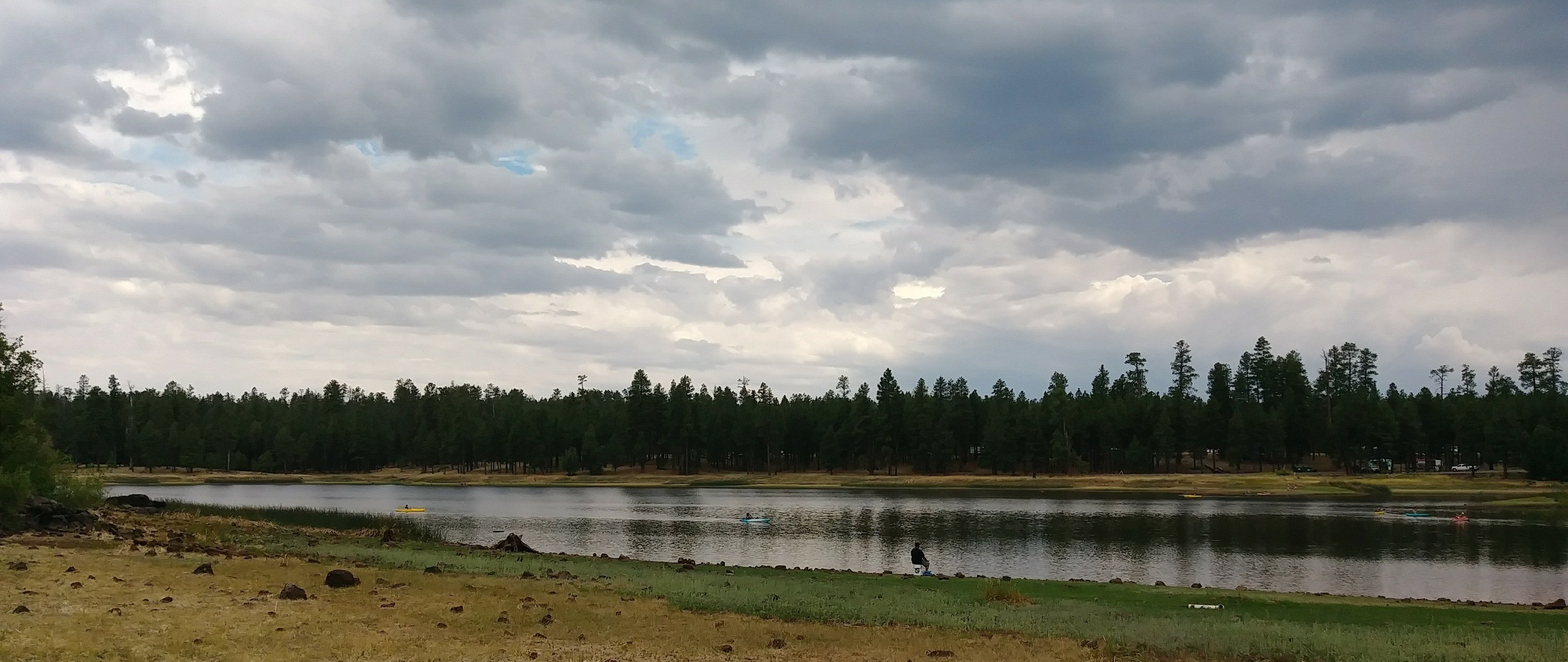 Nearby small lake, before Monsoon rain.