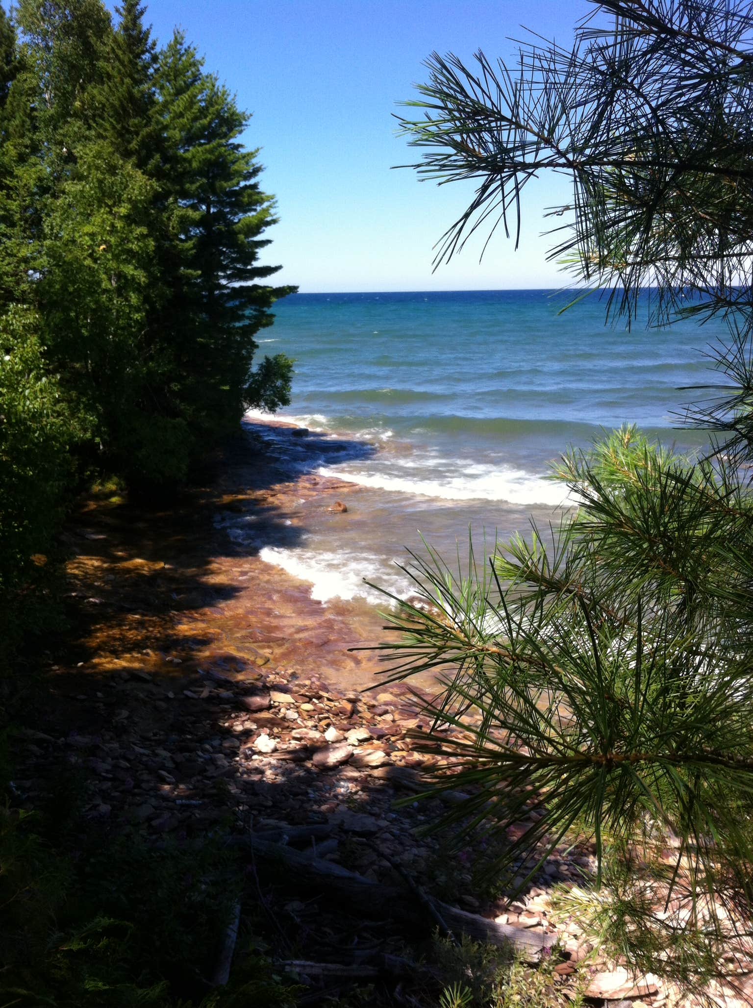 The beach near Au Sable campground, from the North Country Trail