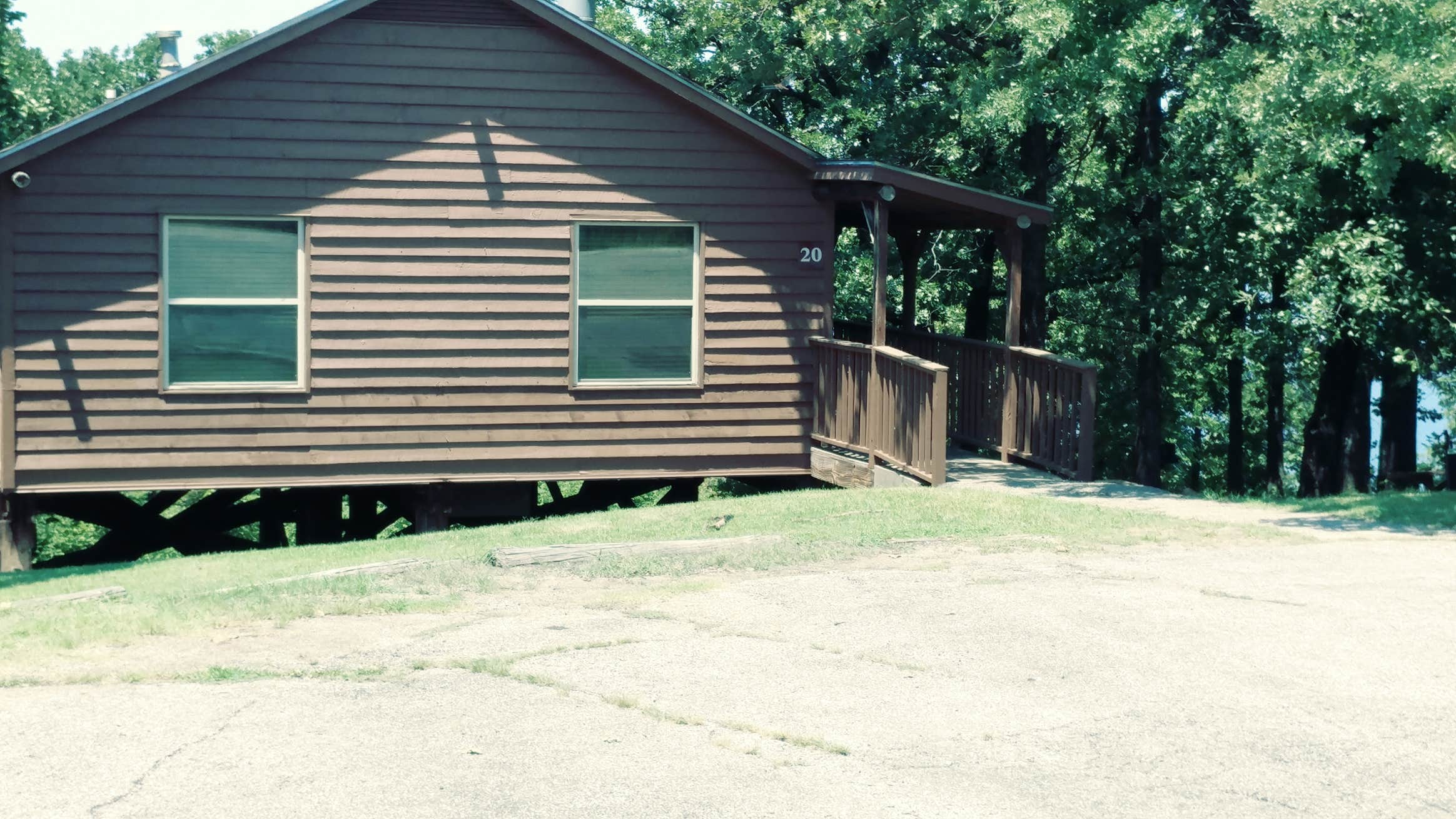 Julie H.'s photo of a cabin at Keystone State Park Campground near Cleveland, OK
