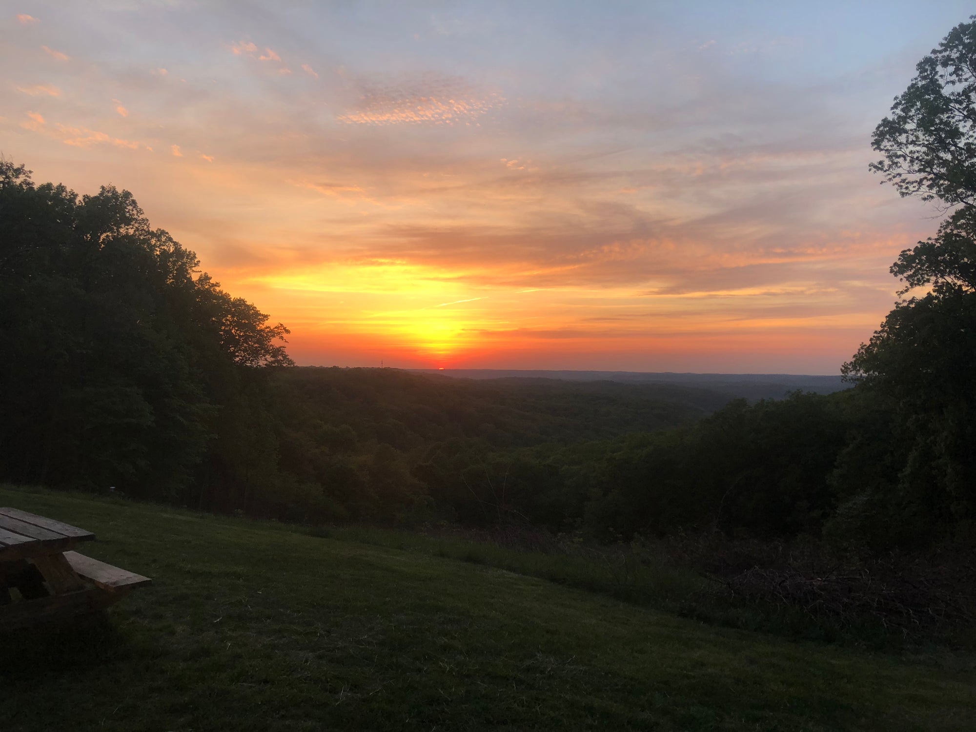 A sunset at Brown County State Park