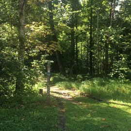 the entrance to the hiking trail