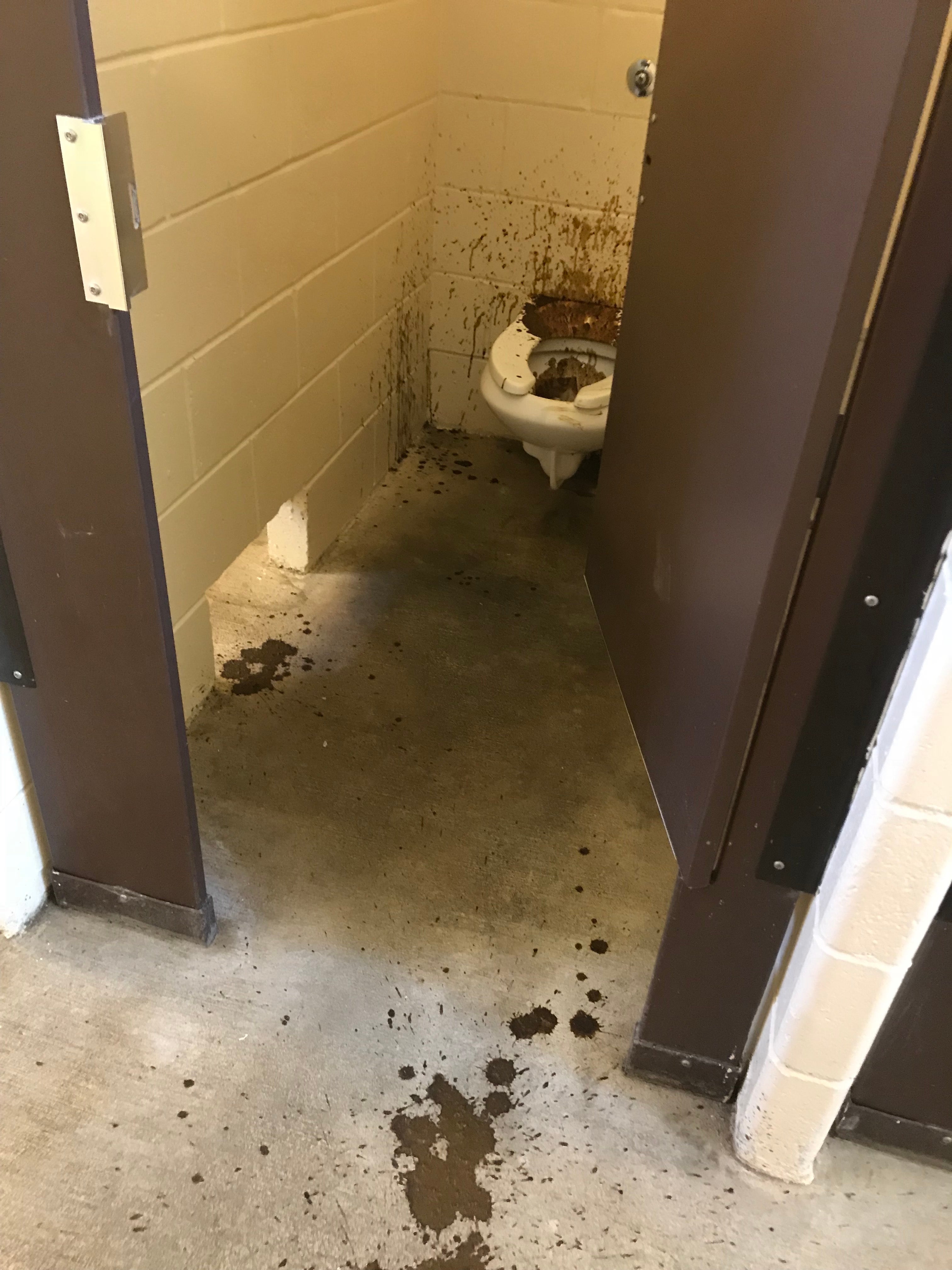 this was in another loop's bathhouse.  It was cleaned within a few hours that morning.
