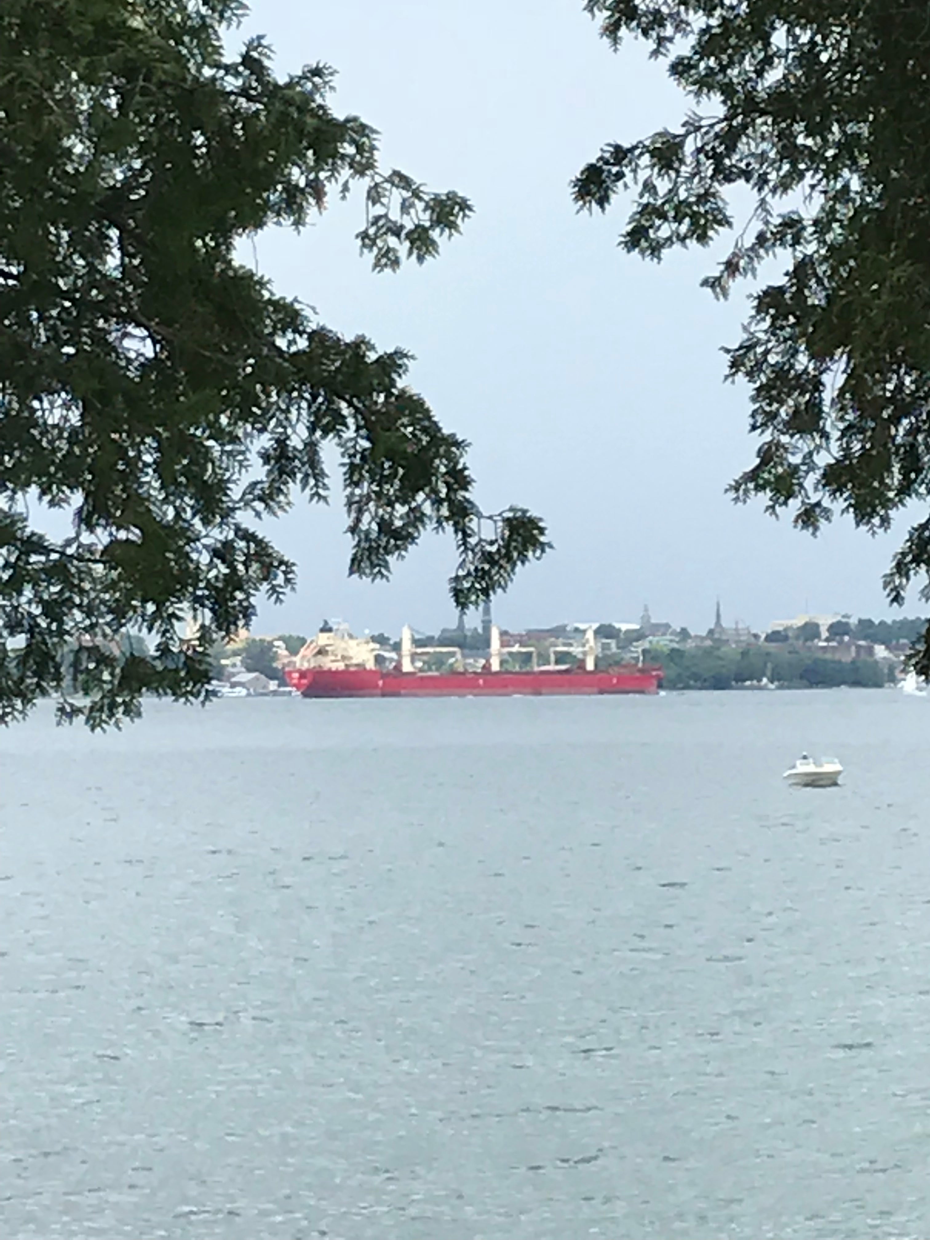 Ship on the St. Lawrence River